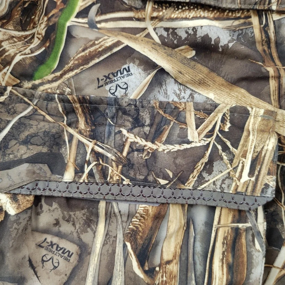 Magellan Outdoors Realtree Max-7 Camo Hunting Jacket Hooded Parka Mens Large